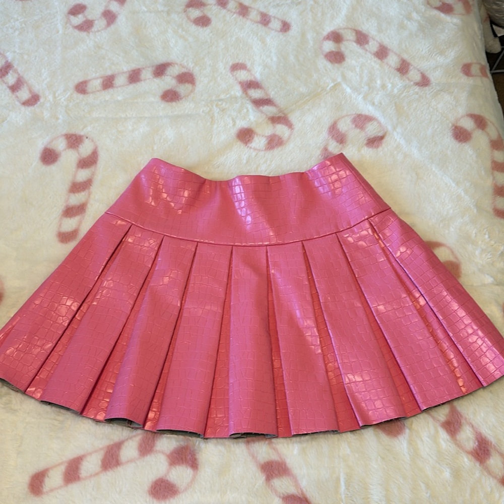 Alice and Olivia croc skirt
